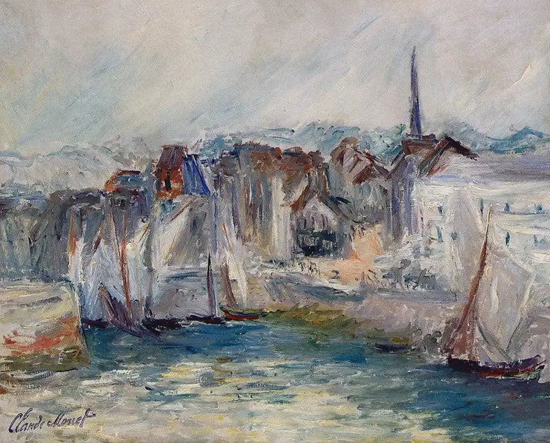 Schepen in de haven van Honfleur - Claude Monet