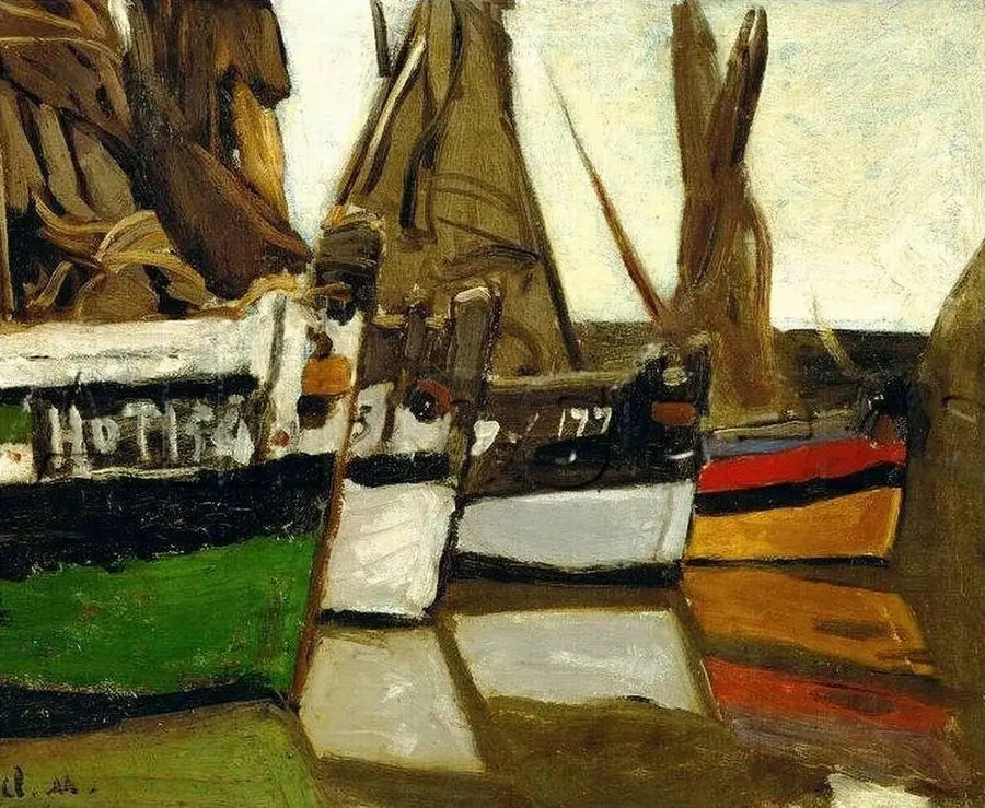 Vissersboten, Honfleur W74 - Claude Monet