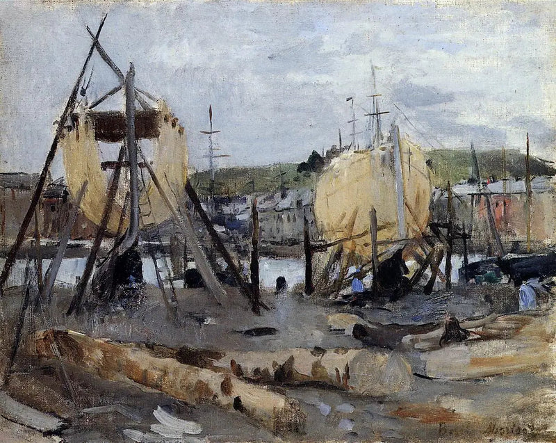 Schepen in aanbouw - Berthe Morisot