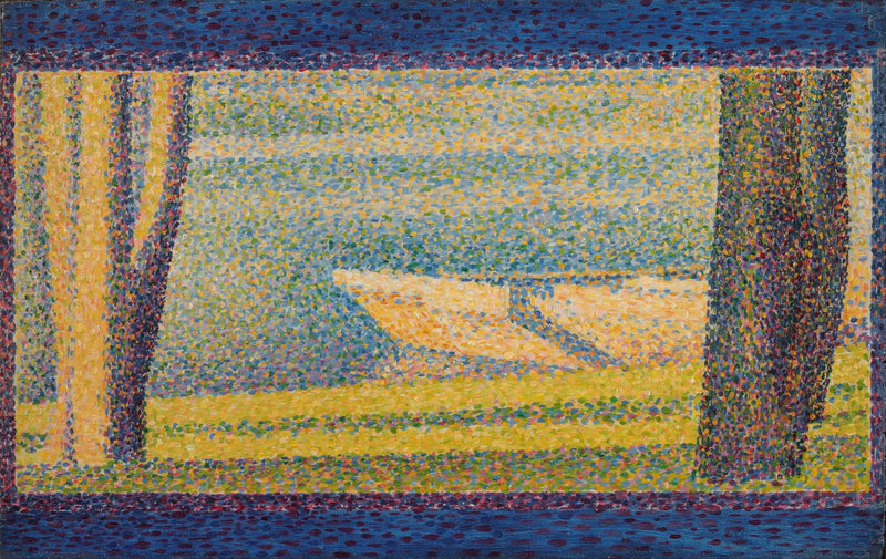 Schepen en bomen afgemeerd - Georges Seurat