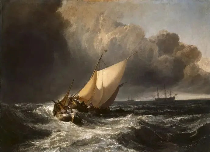 Hollandse boten in de storm - J. M. W. Turner