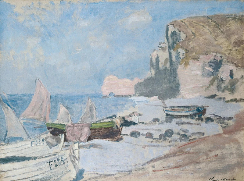 Vissersboten, Étretat W1013 - Claude Monet