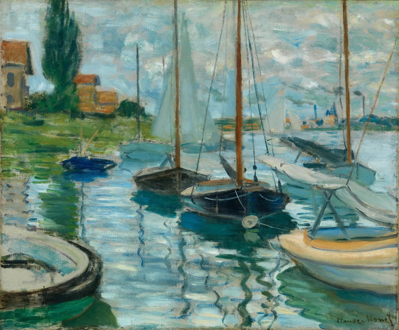 Boten op de Seine in Gennevilliers - Claude Monet