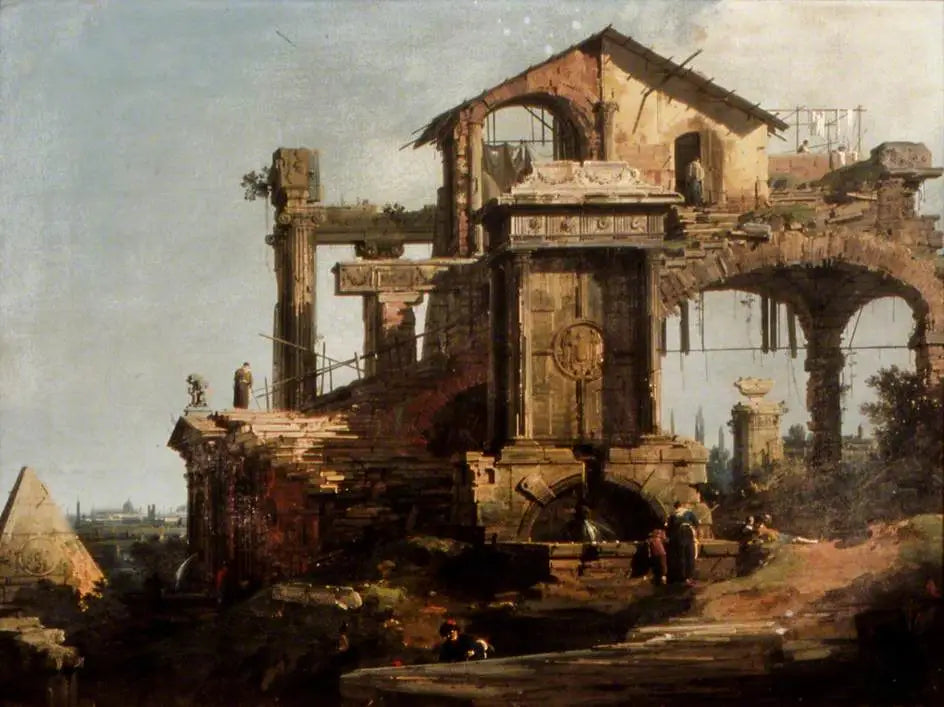 Bâtiment en ruine Rome - Canaletto - Alpha Reproduction