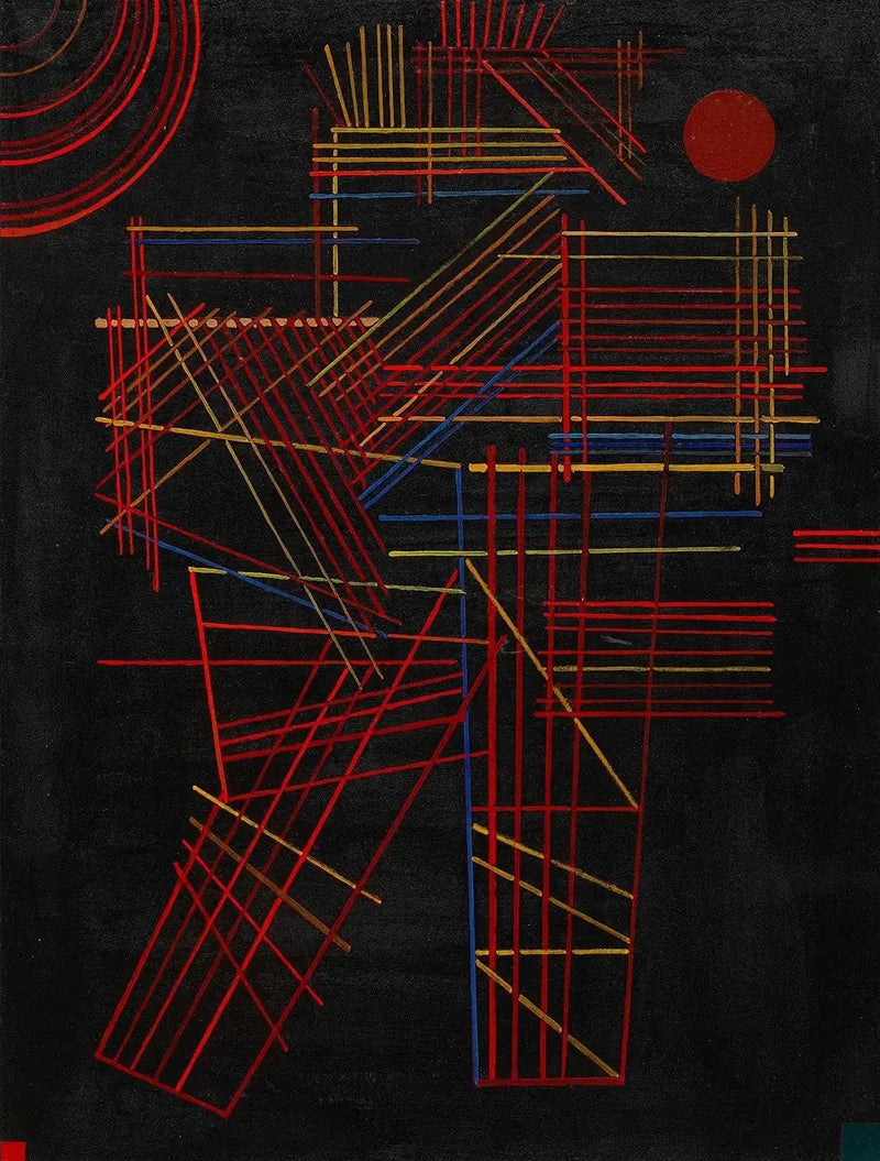 Gekleurde stokken - Vassily Kandinsky