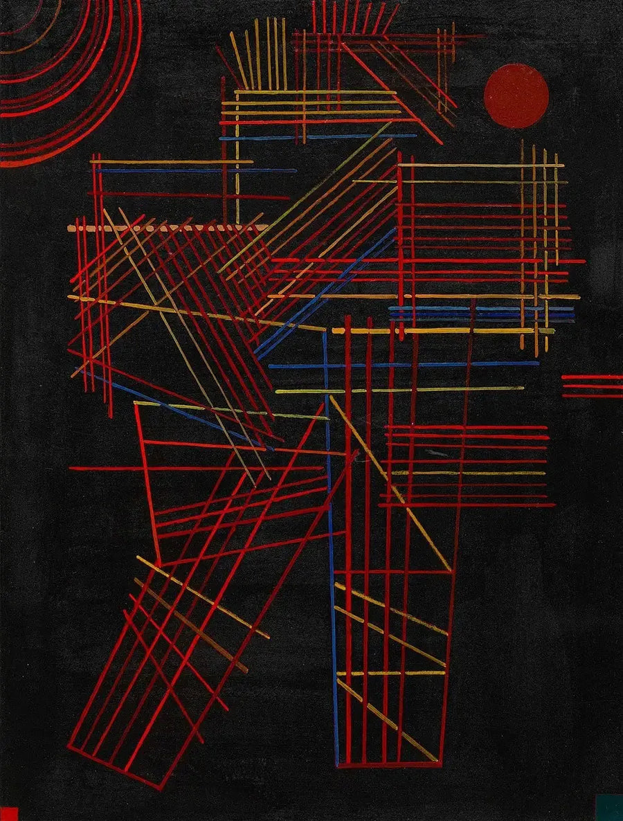 Gekleurde stokken - Vassily Kandinsky