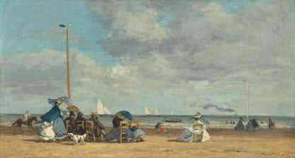 🌊 Het strand van Trouville – Eugène Boudin (jaren 1860)