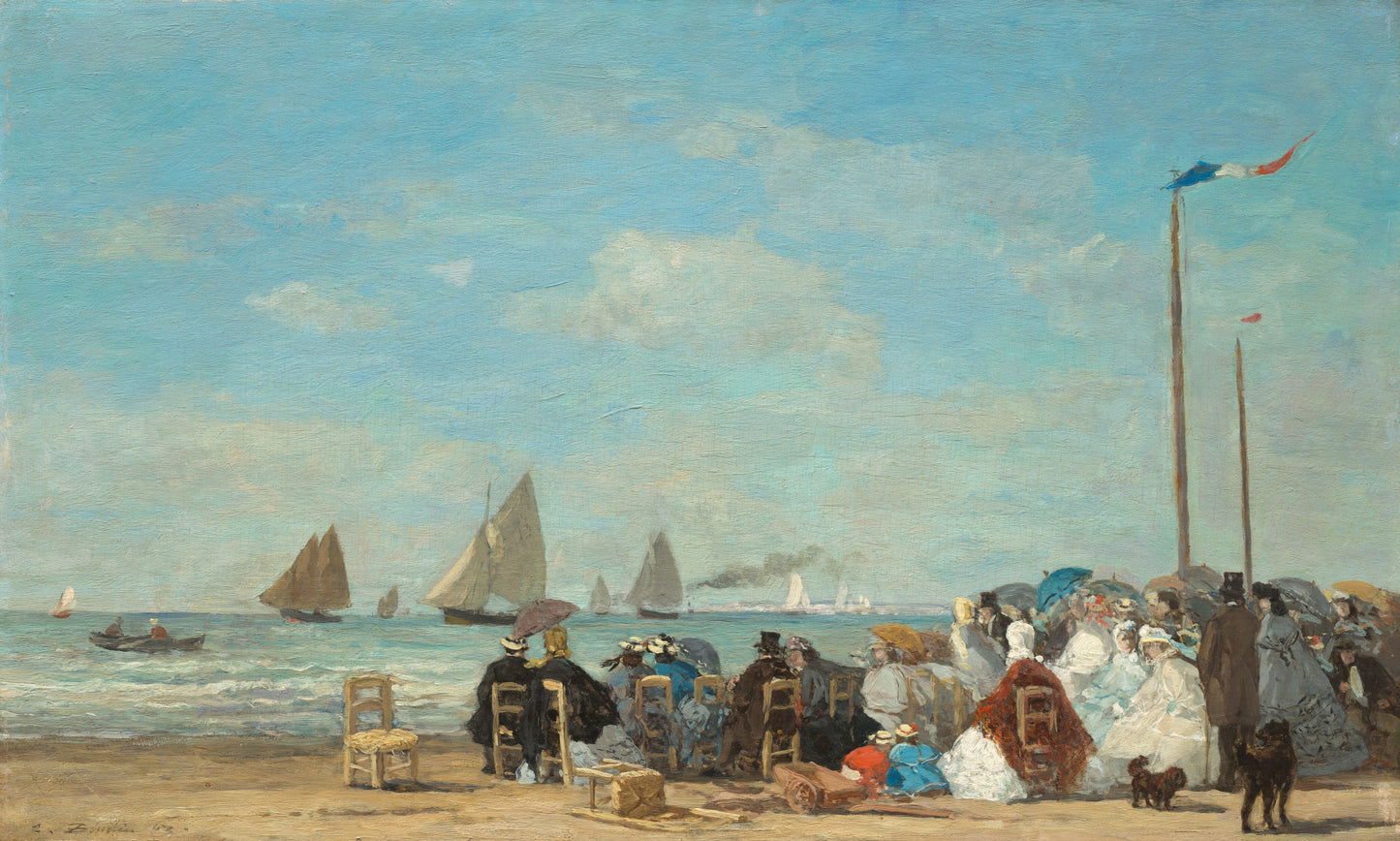 🏖️ Strandscène in Trouville – Eugène Boudin (1863)