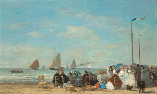 🏖️ Strandscène in Trouville – Eugène Boudin (1863)