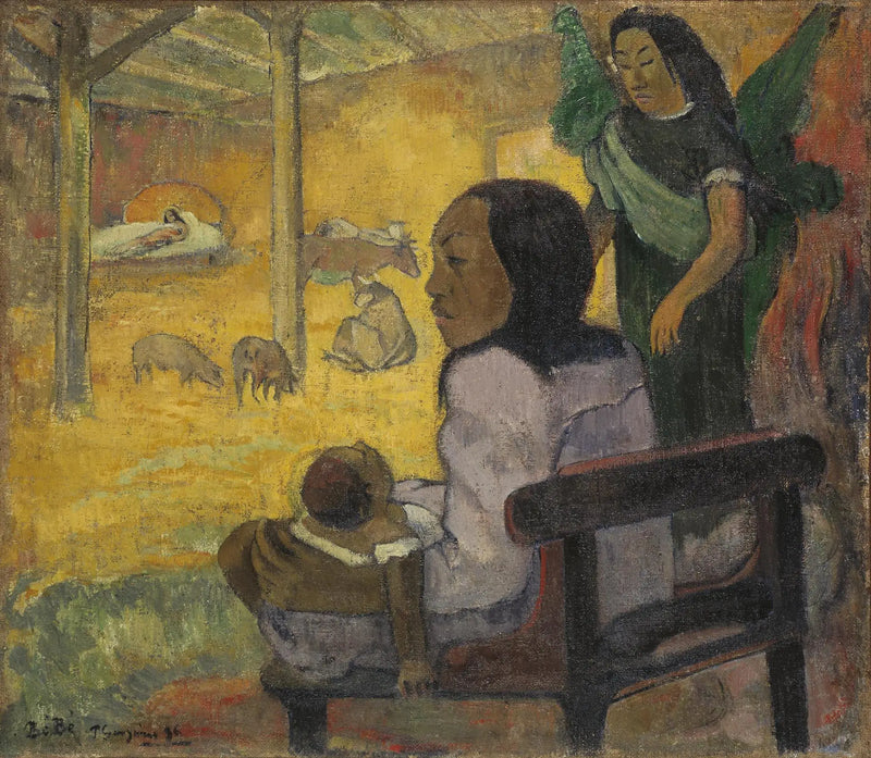 Baby, of de Geboorte van Christus op Tahitiaans - Paul Gauguin