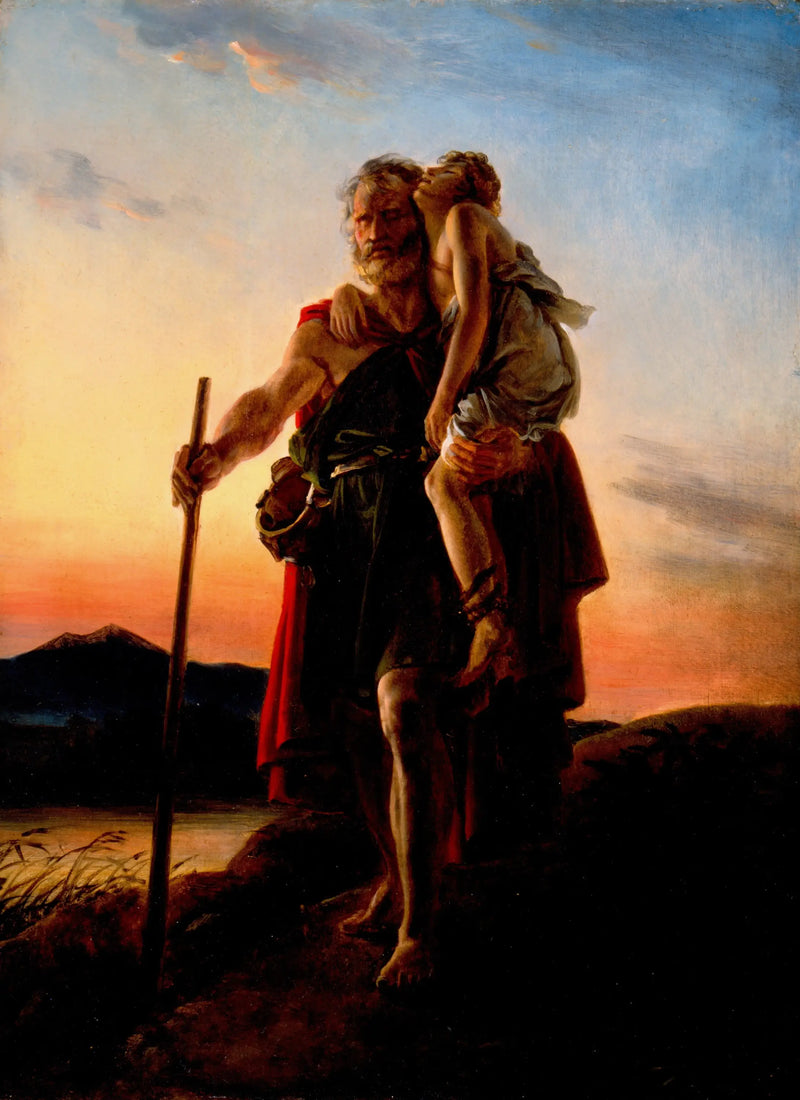 Bélisaire draagt zijn door een slang gebeten gids - François Gérard

Source:
Bélisaire porte son guide piqué par un serpent - François Gérard