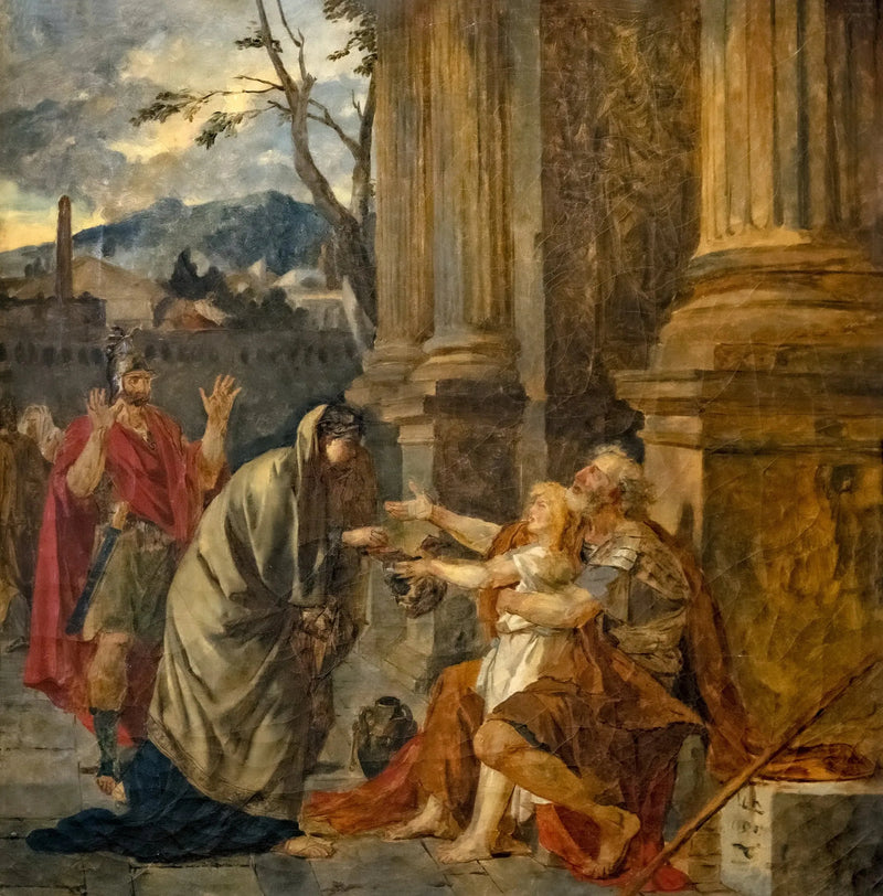 Belisarius erkend door een soldaat - Jacques-Louis David