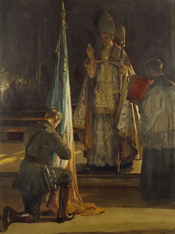 Bénédiction des Couleurs. - John Lavery image 1 tableau peint à l’huile sur toile