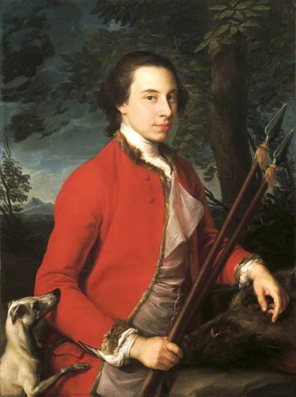 Benjamin Lethieullier MP (1728/9-1797), met twee everzwijnstaven - Pompeo Batoni