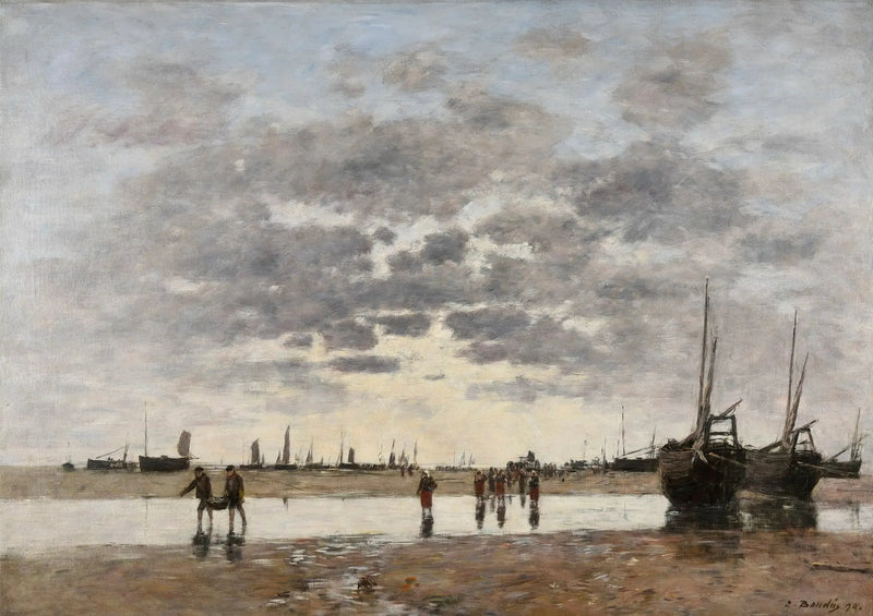 Berck: de terugkeer van de boten - Eugène Boudin