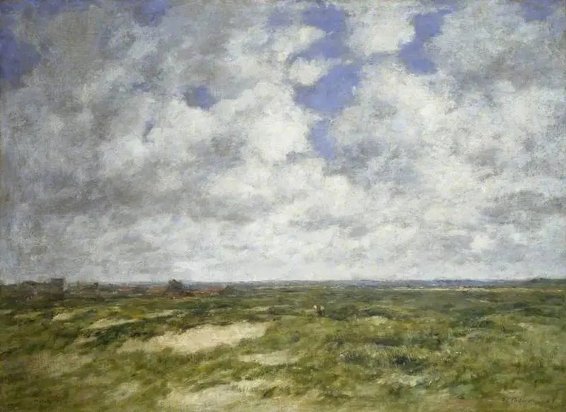 Berck, bewolkt landschap - Eugène Boudin