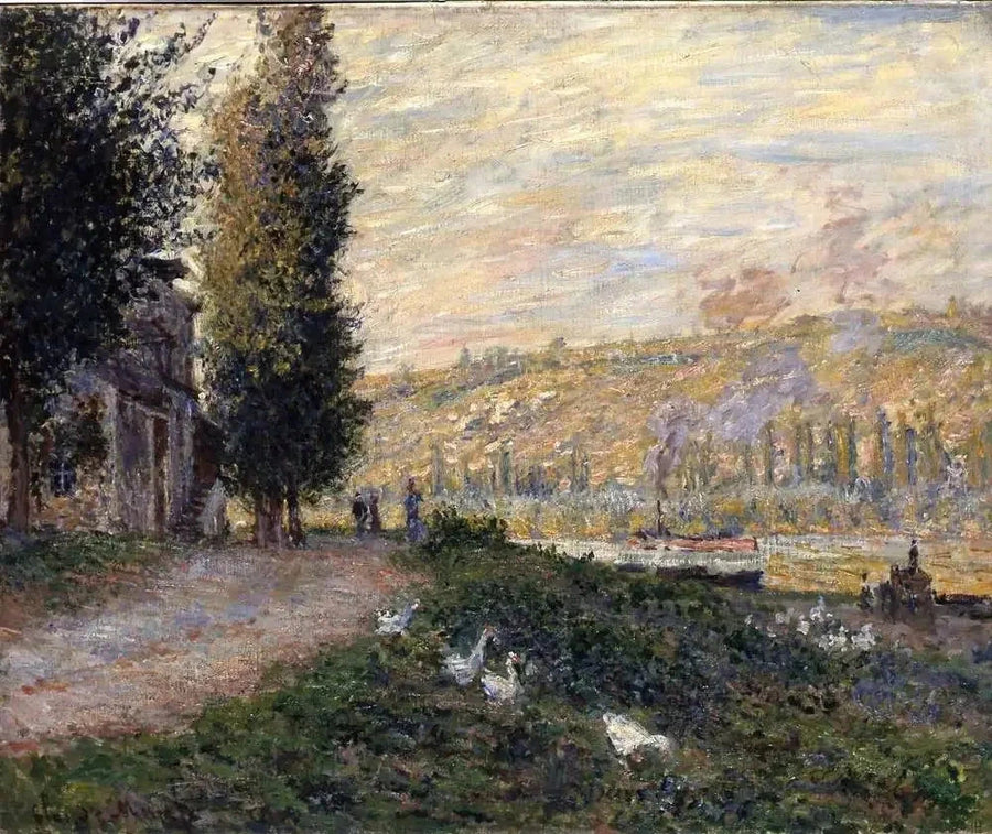 La Berge in Lavacourt W495 - Claude Monet