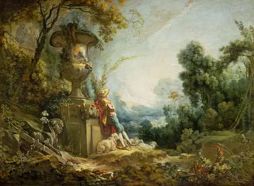 Berger die zijn schapen bewaakt - François Boucher