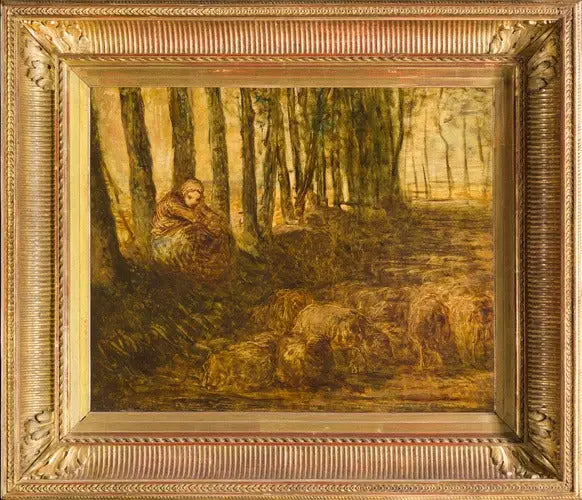Bergère en kudde - Jean-François Millet