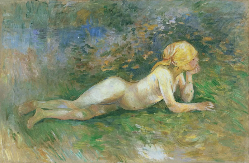 Naakte liggende herderin - Berthe Morisot
