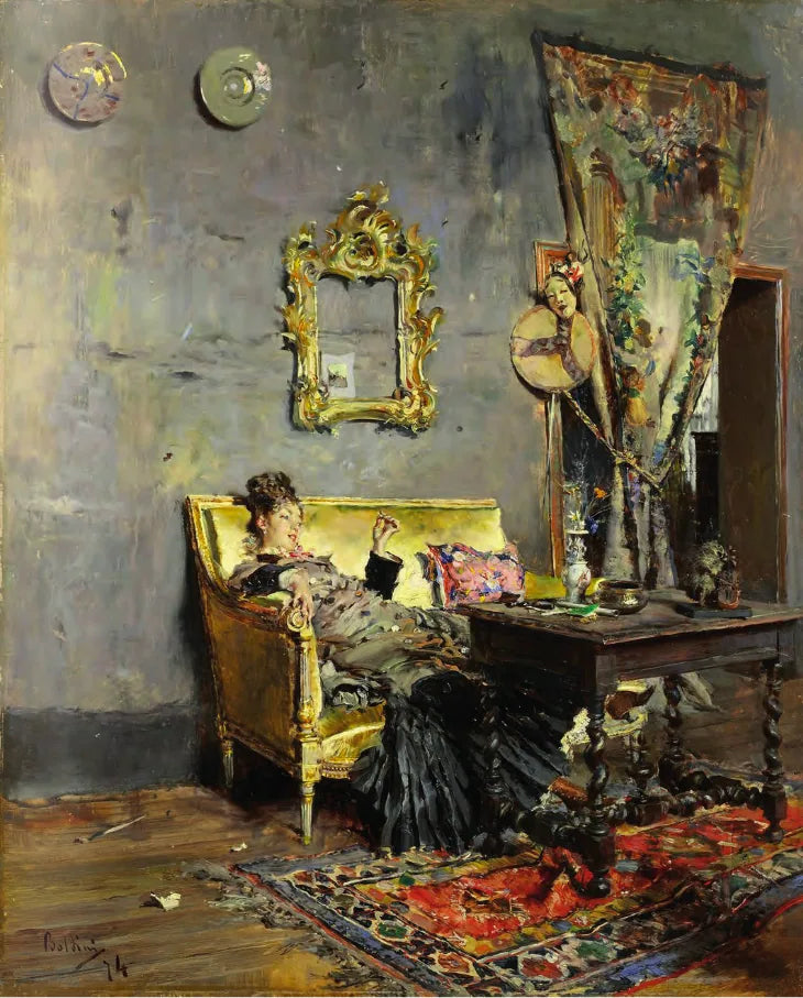 Berthe rookt - Giovanni Boldini