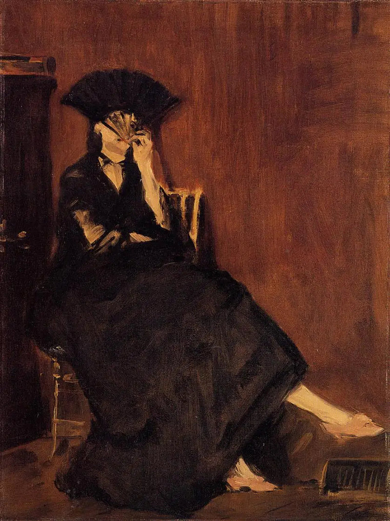 Berthe Morisot met de waaier - Édouard Manet