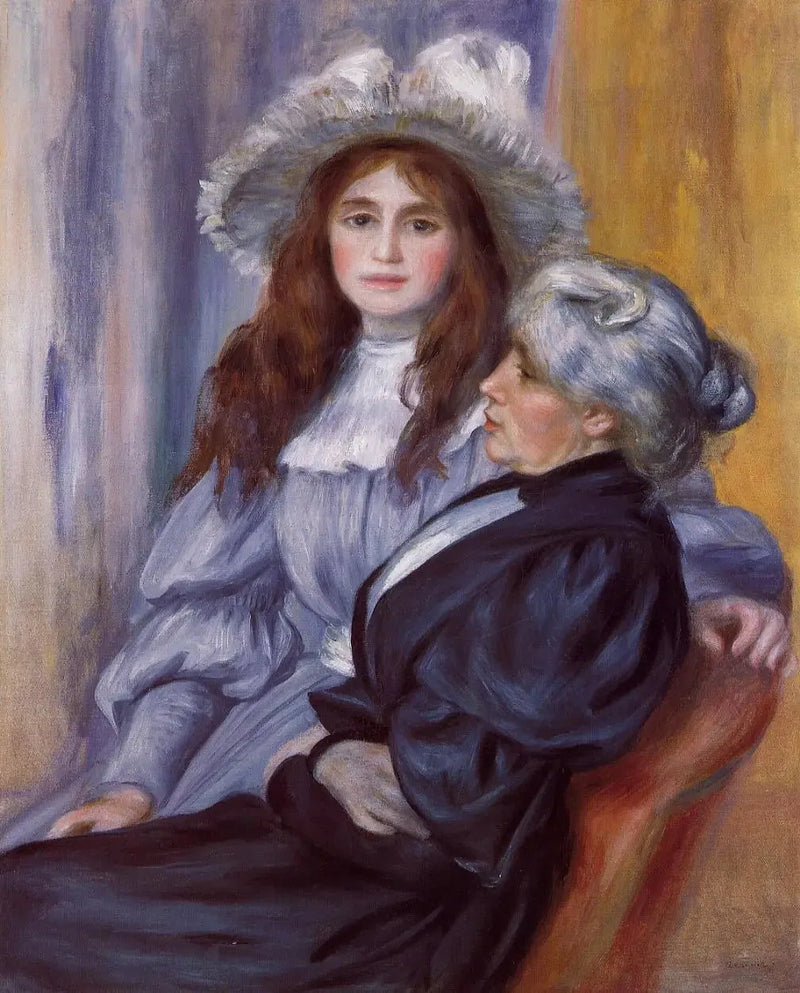 Berthe Morisot en haar dochter Julie Manet - Pierre-Auguste Renoir
