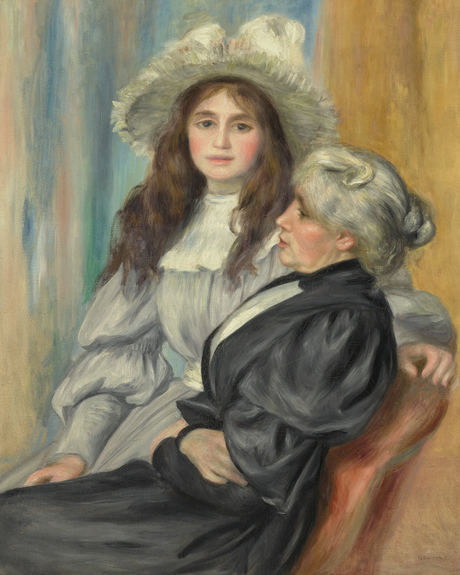 Berthe Morisot en haar dochter Julie Manet - Pierre-Auguste Renoir