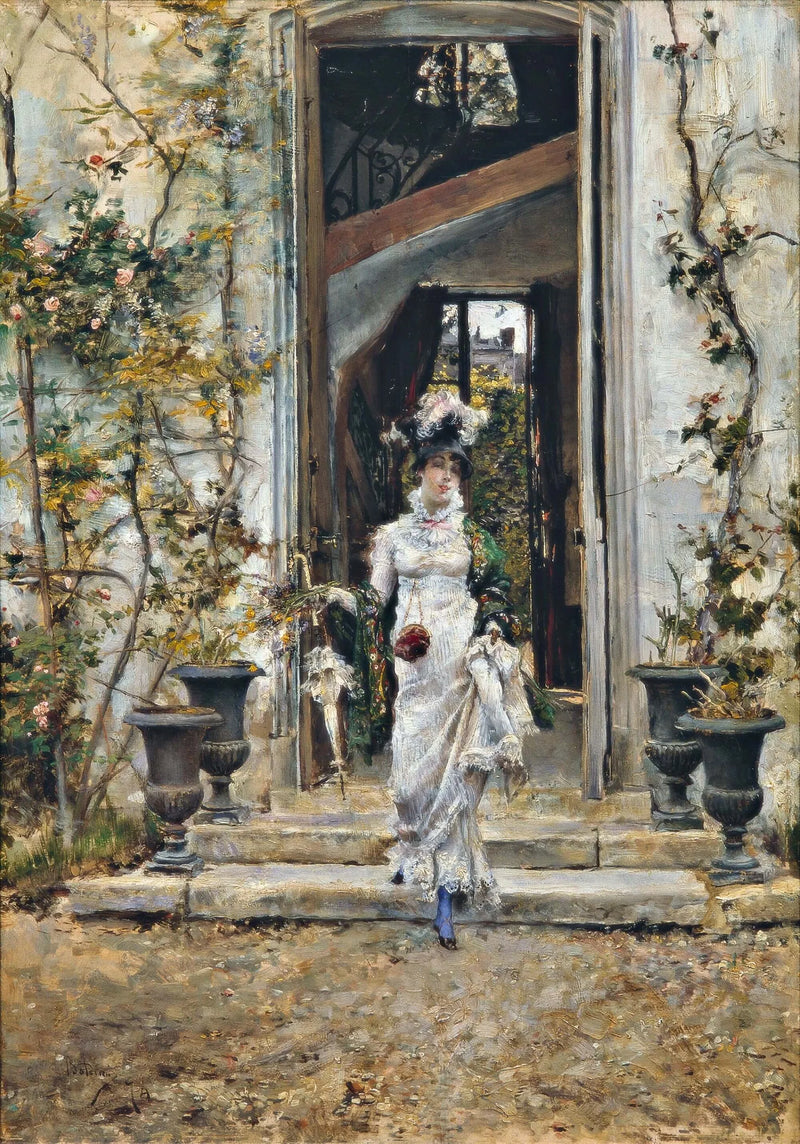 Berthe gaat wandelen - Giovanni Boldini