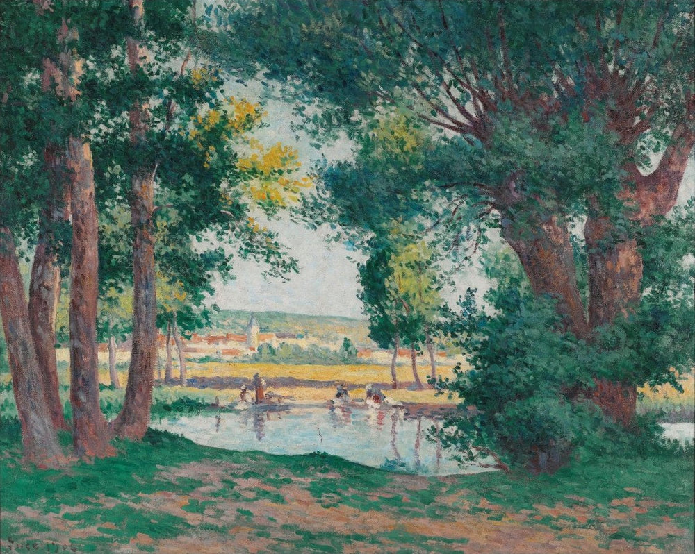 Bessy-Sur-Cure les Lavandières au Bord de l’Eau - Maximilien Luce - Alpha Reproduction