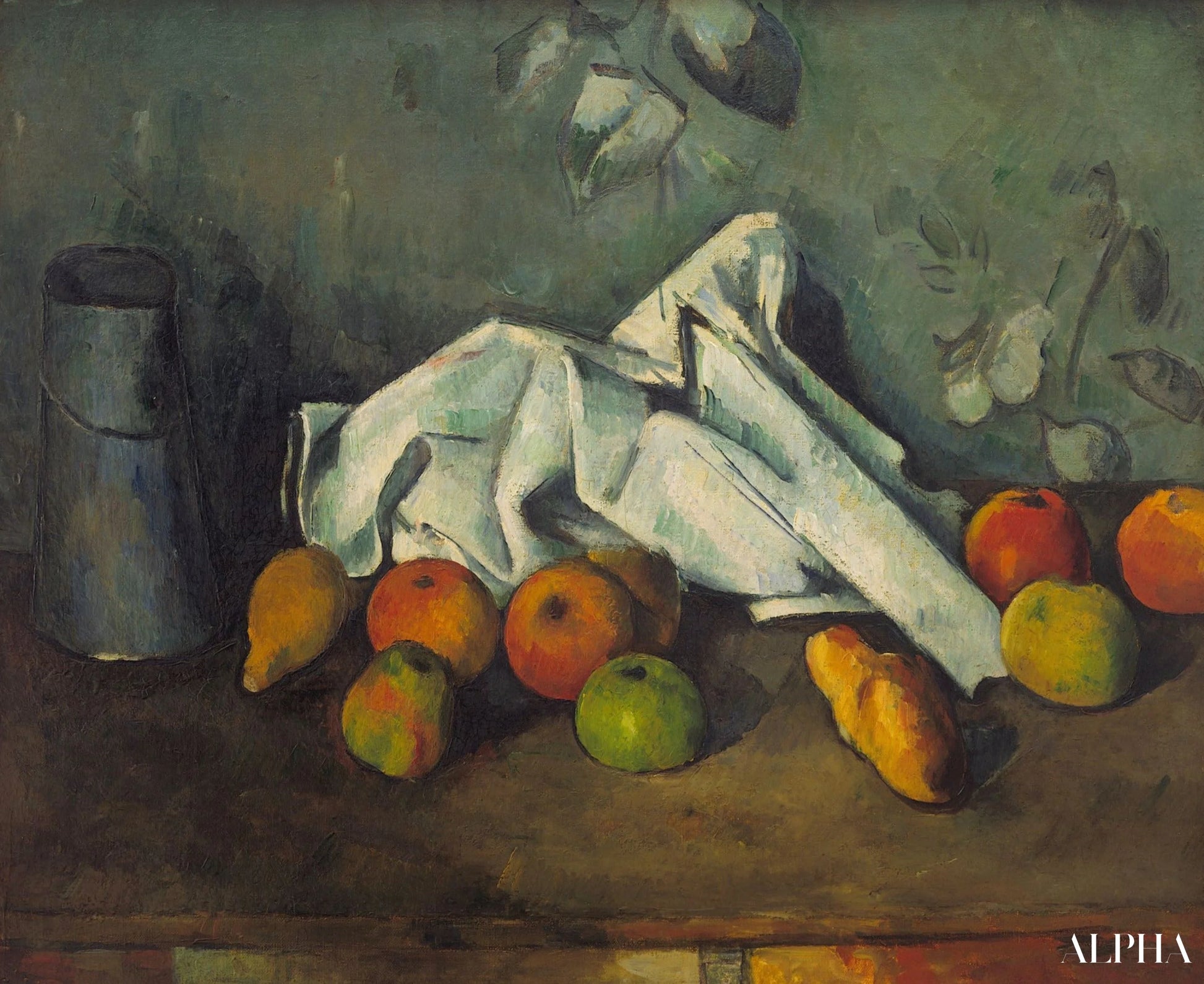 Melkkan en appels - Paul Cézanne - Reproducties van schilderijen en hoogwaardige schilderijen