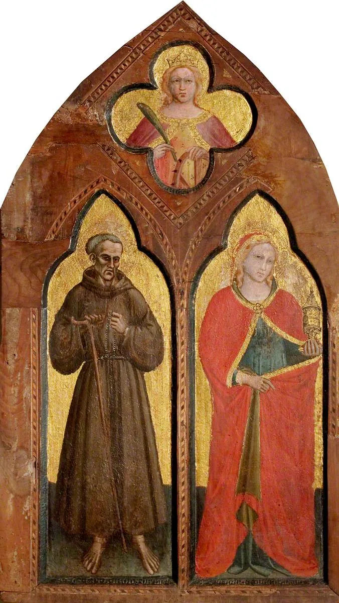 Beatus Gerardus van Villamagna en heilige Maria Magdalena met heilige Catharina van Alexandrië - Spinello Aretino