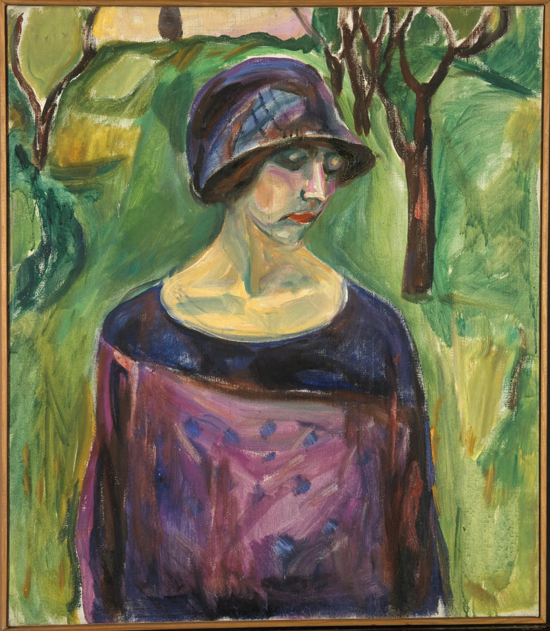 Birgit Prestoe in de tuin - Edvard Munch