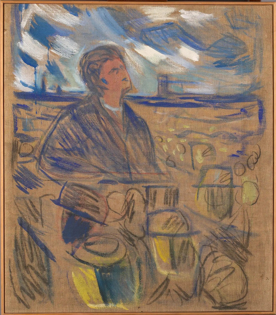 Bjørnstjerne Bjørnson die het volk toespreekt - Edvard Munch