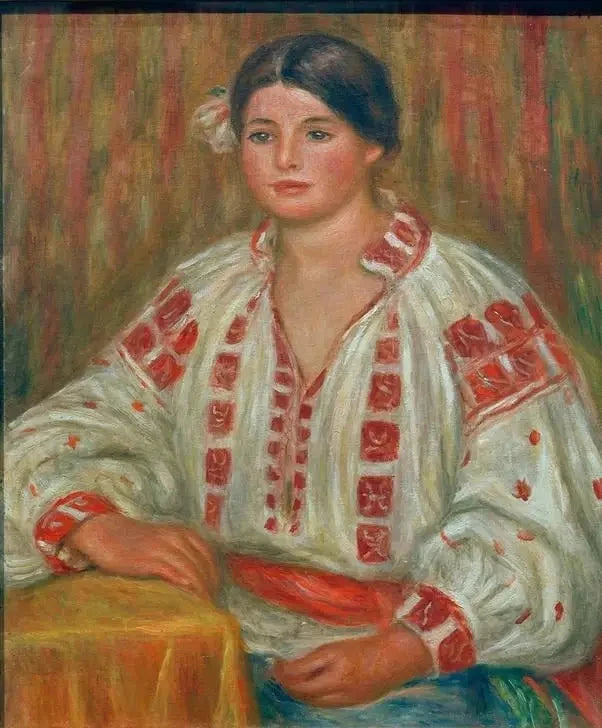 De Bulgaarse blouse - Pierre-Auguste Renoir