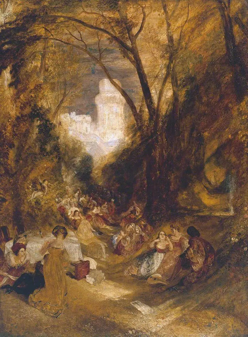 Boccaccio die het verhaal van de Vogelkooi vertelt - J. M. W. Turner