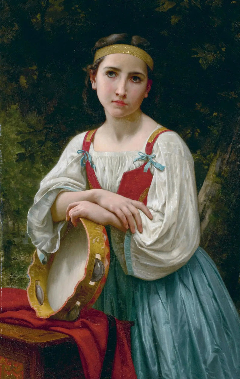 Zigeunerin met baskische trom - Bouguereau