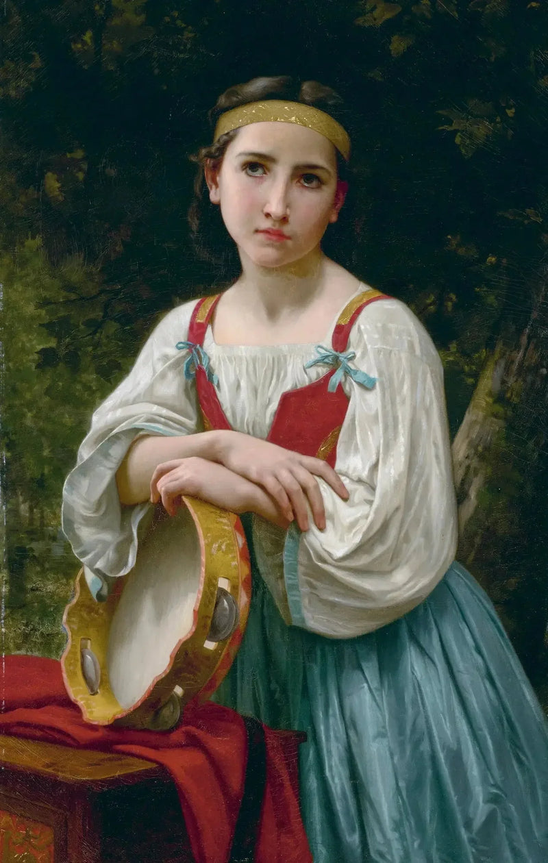 Zigeunerin met baskische trom - Bouguereau