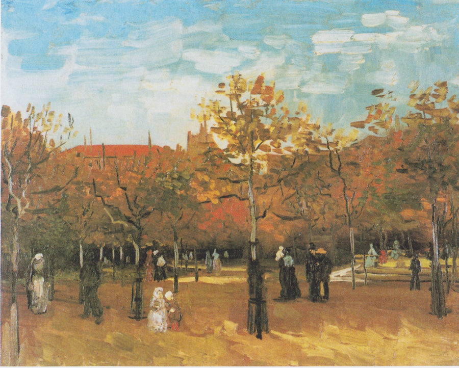 Le Bois de Boulogne avec des passants F225 — parc parisien peint par Vincent van Gogh