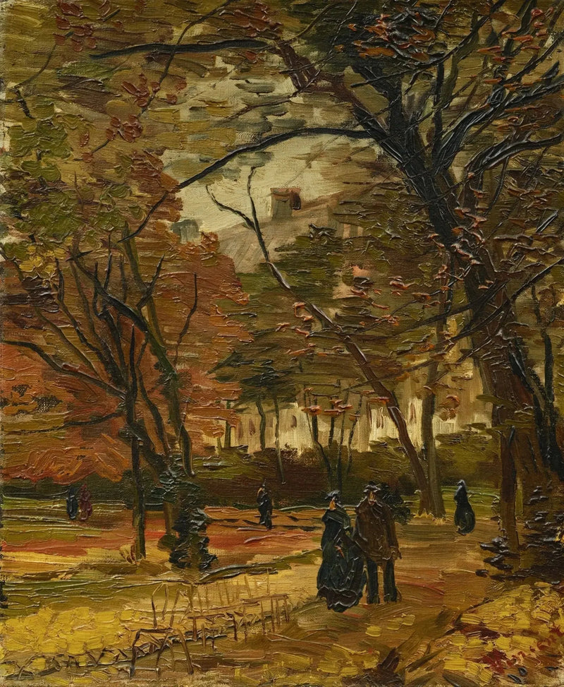 Bois de Boulogne met voorbijgangers - Vincent van Gogh