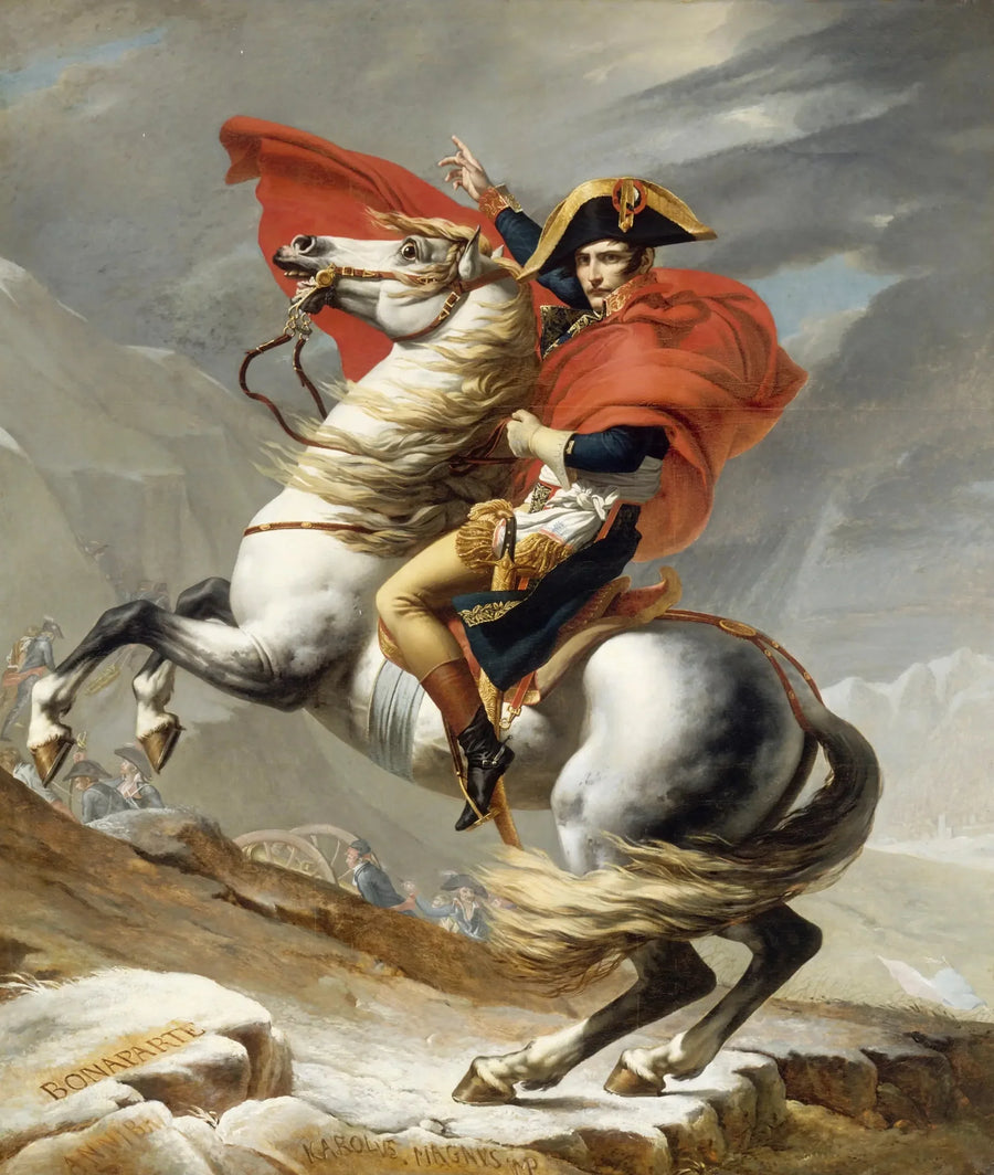 Bonaparte die de Grote Sint-Bernard oversteekt - Jacques-Louis David