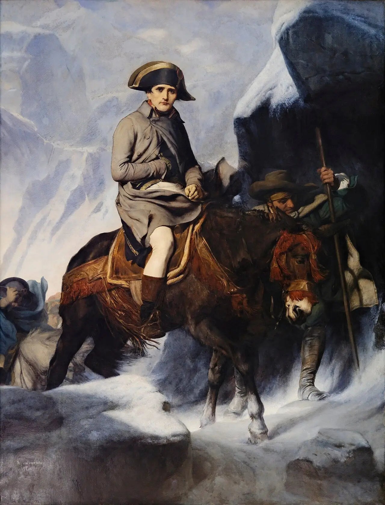 Bonaparte franchissant les Alpes - Paul Delaroche image 1 copie de tableau peinte à la main