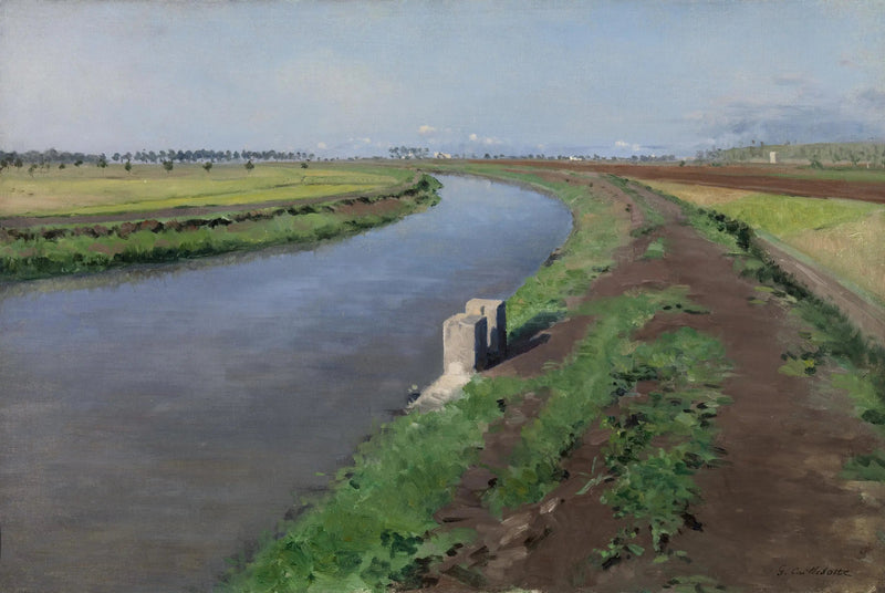 Oever van het kanaal, nabij Napels - Gustave Caillebotte