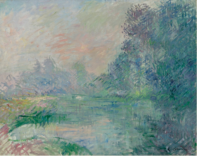Oever van de Eure, ochtendlicht - Gustave Loiseau