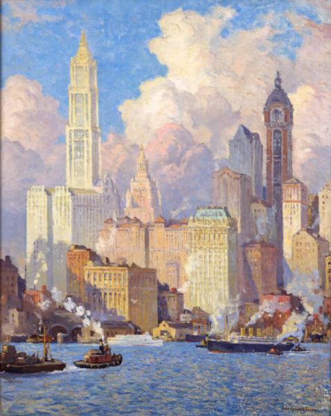 Bord de l'Hudson, New York - Colin Campbell Cooper