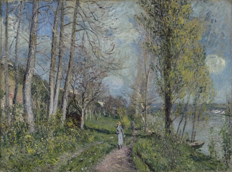 Oever van de Seine bij By - Alfred Sisley
