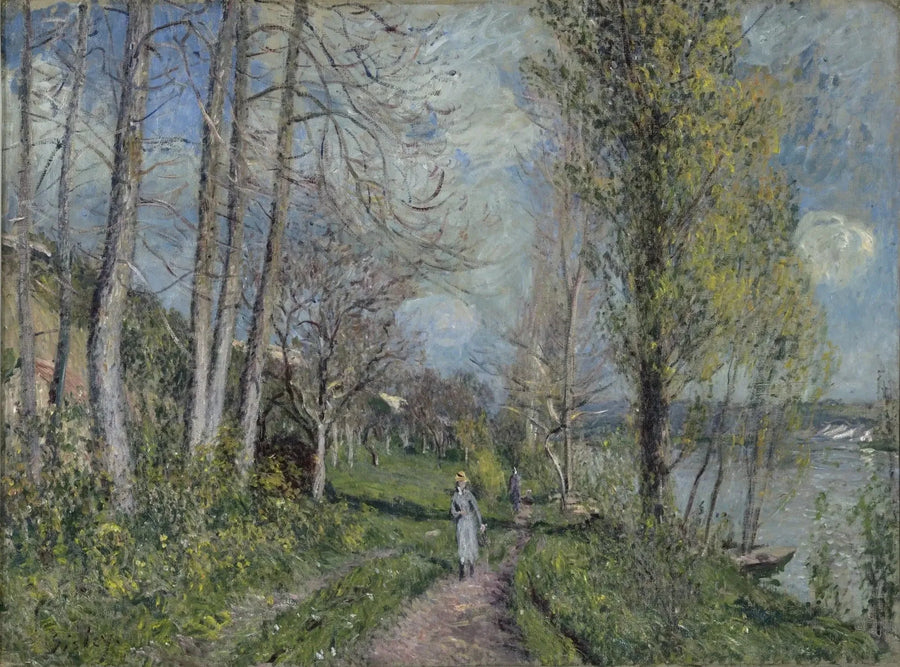 Oever van de Seine bij By - Alfred Sisley