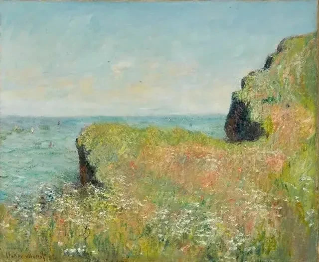 Rand van de klif in Pourville W757 - Claude Monet