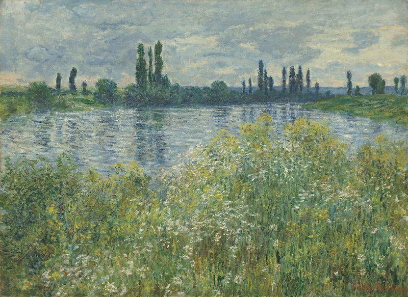 Banken van de Seine bij Vétheuil W597 - Claude Monet