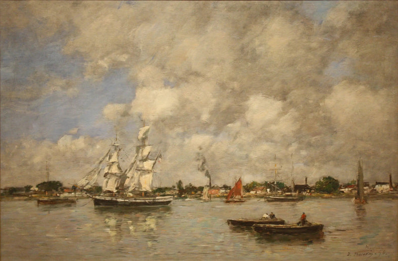 Bordeaux, Botens op de Garonne - Eugène Boudin